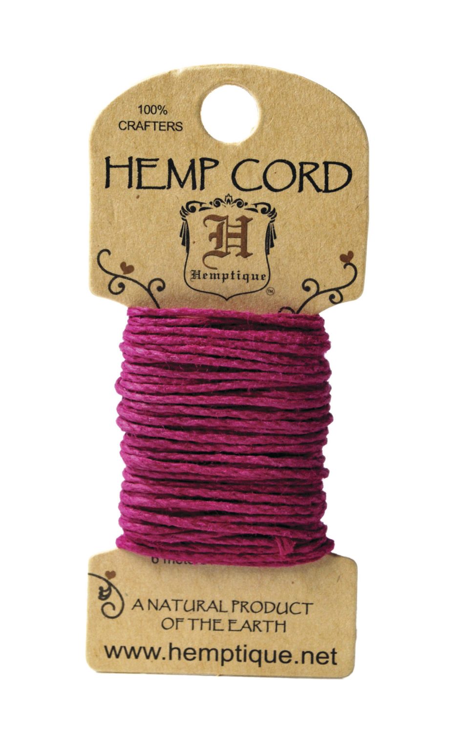 hemp mini card dark pink