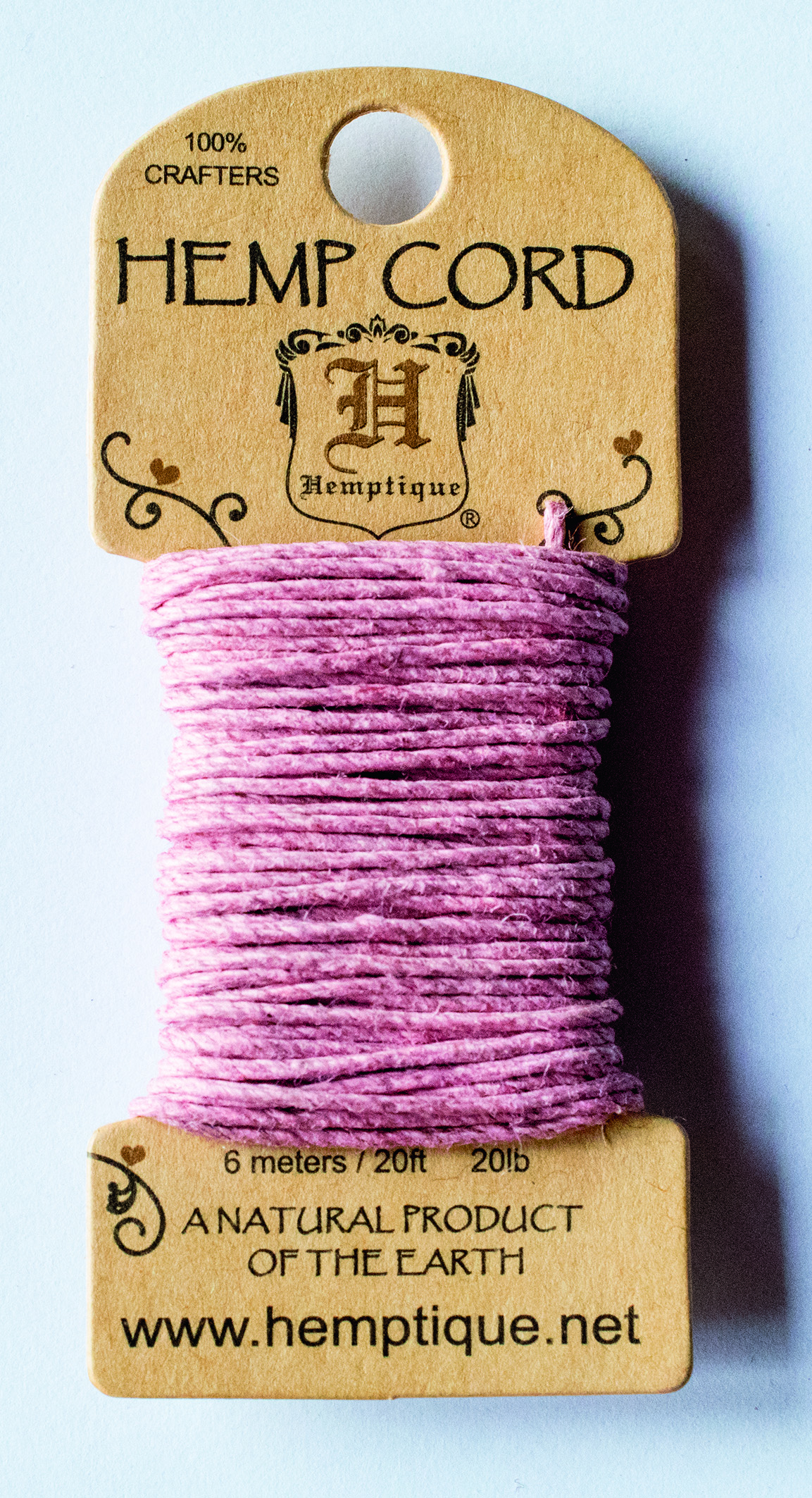 hemp mini card powder pink